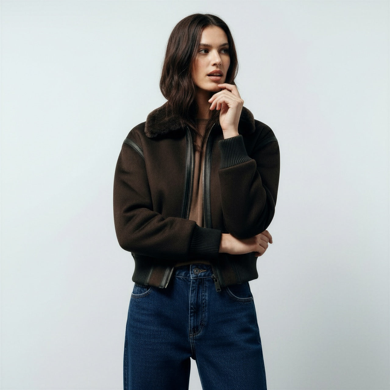 Amelia's Suede Bomber Jacket