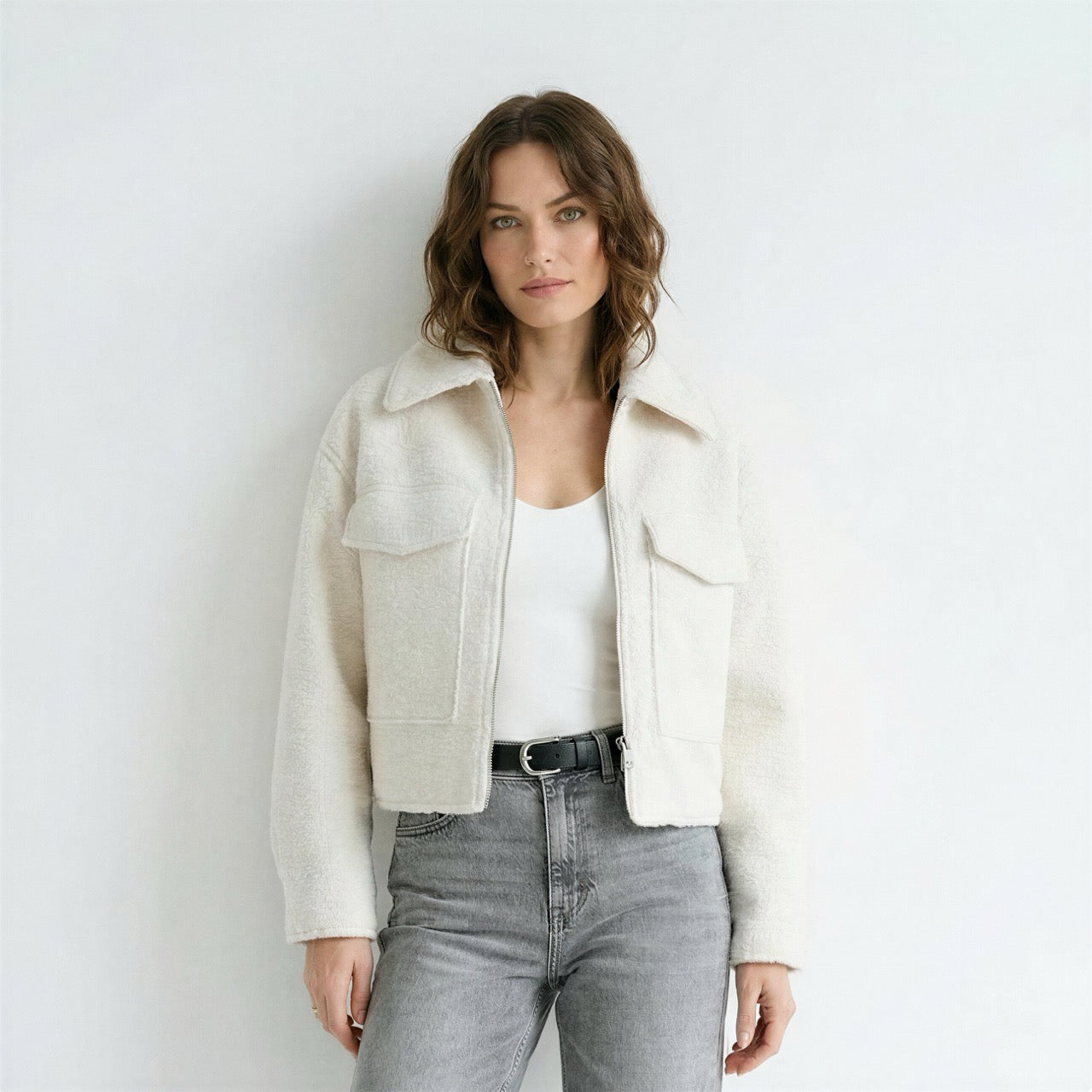 Elara's Textured Jacket